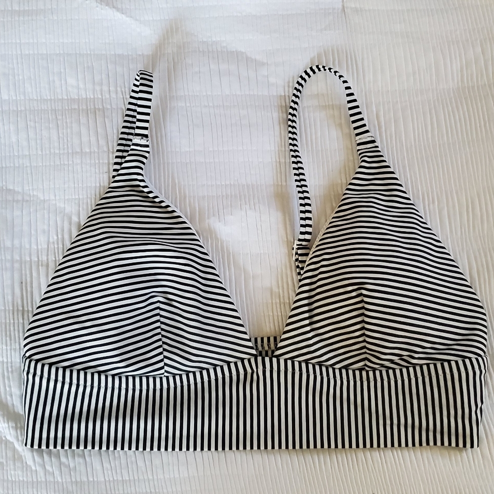 Striped Aerie Triangle Bikini Top